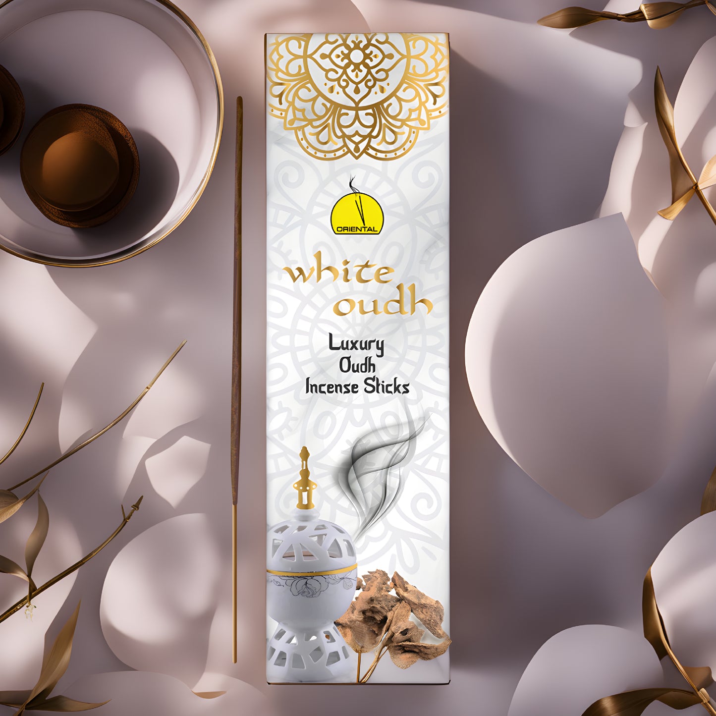 White Oudh Luxury Incense Sticks 50g - Pack of 2